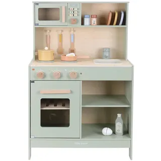 Little Dutch Kinderküche Spielküche aus Holz inkl. Töpfe, Geschirr und Küchenutensilien - grün