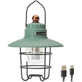 Skandika LED Gartenleuchte Campinglampe Soroya im Retro-Stil mit Powerbankfunktion, 500 Lumen, Verstellbare Lichtfarbe, dimmbar, 2000 mAh Akku, Garage grün