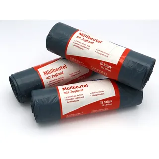 Jeden Tag Müllbeutel mit Zugband 120L Blauer Engel