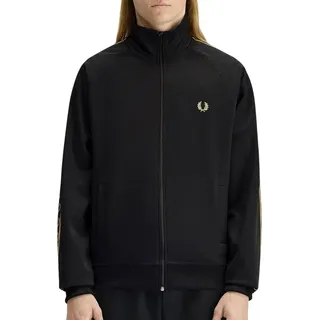 Fred Perry Contrast Tape Trainingsjacke Herren Schwarz M