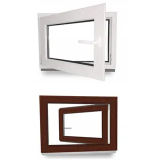 JeCo Fenster Kellerfenster Kunststoff innen weiß / außen Farbe 2-fach Verglasung 100 cm x 70 cm