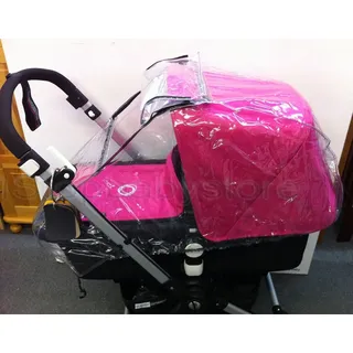 1Stopbabystore Universal Regenschutz Regenhülle Kompatibel mit Bugaboo Bee Cameleon Donkey Fox Buffalo Lynx Alle Versionen/Jahre Zubehör Bugaboo Kinderwagen Regenschutz Kunststoff 250 Mikron Norm EN71