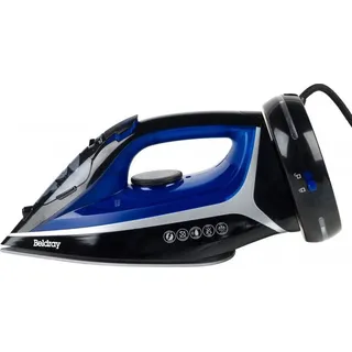 Beldray Kabelloses Dampfbügeleisen mit praktischer Basisstation - Einfaches Bügeln ohne Kabel und Steckdosen Blau/ Schwarz - Blau/Schwarz