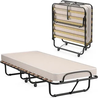 Costway Gästebett klappbar 80 x 190 cm beige