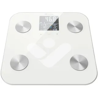 TrueLife FitScale W6 BT Personenwaage digital Wägebereich (max.)=180 kg Weiß, Grau Mit Bluetooth