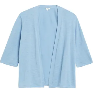 s.Oliver Feinstrickjacke mit 3/4-Arm und Wellenkante Blau 46