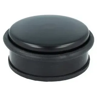 MS Beschläge Türstopper Schwarz matt Türpuffer rutschfest Wandstopper Türschützer Gummiring Doorstopper Tür-abstandshalter Flach