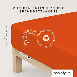 schlafgut Premium Baumwolle 90 x 190 - 100 x 220 cm red mid