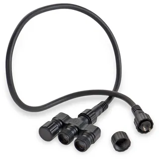 CLGarden IP44 Niedervolt 3-fach Verteiler plug&light Stecksystem LED 12V 3er Mehrfachstecker