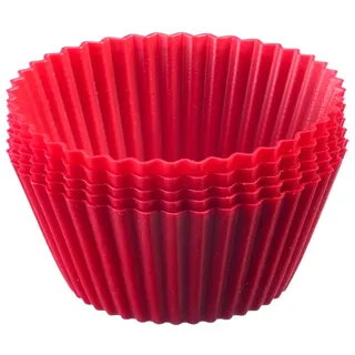 Westmark 6 Stück, Ø 7cm, Öko-Test Sehr Gut, Silikon, Muffinformen rot,