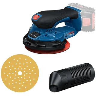 Bosch GEX 18V-150-3 inkl. 1x Schleifpapier, 1x Staubbox, 1x Schutzring