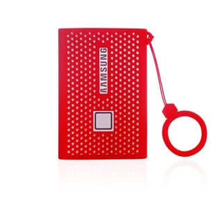 T7 SSD Aufbewahrungstasche, Silikon-Schutzhülle kompatibel für Samsung T7 Portable SSD 1 TB 2 TB 500 GB Laufwerke, Kratzfeste, leichte Softcover-Hülle (Rot)