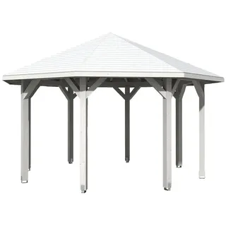 SKANHOLZ Skan Holz Pavillon Nice 2 Leimholz, lasiert in Weiß