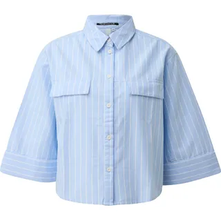 QS Streifenbluse - blau - 40