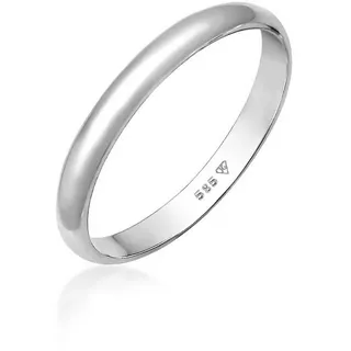 Elli Premium Partnerring Bandring Ehering 585 Weißgold weiß 64 mm