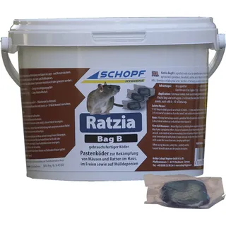 Schopf Ratzia Bag B 25 Blau Mäuse Rattenköder 3 kg (ACHTUNG VERSANDDAUER 100 Tag...