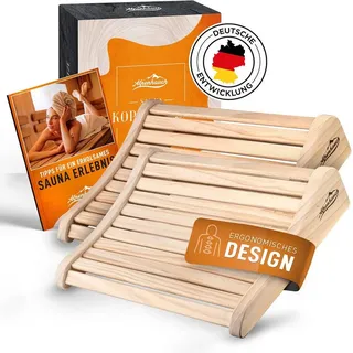 alpenhauch Sauna Kopfstütze Holz 2-teilig