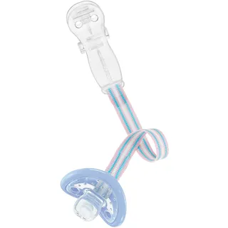 CURAPROX Baby Schnullerhalter – Hält Schnuller Und Beißringe Sauber Und Sicher | Leichter Clip, EN 12586 Zertifiziert | Ab Geburt, Transparent | in Der Schweiz Hergestellt