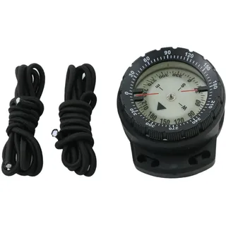 Sharplace Tauchkompass, Handgelenkkompass, wasserdichtes Werkzeug, kompakter tragbarer Kajakkompass, Campingkompass für Kajakfahren im Freien, Schwarz