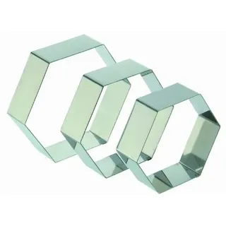 Backform Kuchenform Tortenring Sechseck, Größe:ø 20 cm