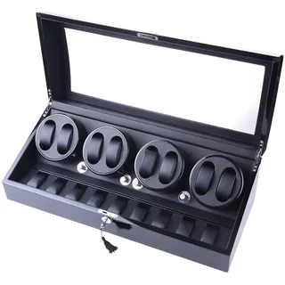 Uhrenbeweger, DUKWIN Uhrenbeweger fur Automatikuhren 8 Uhren + 9 Uhren Zusätzliche Speicher mit 4 Modi Extrem leise Japanischem Mabuchi-Motor