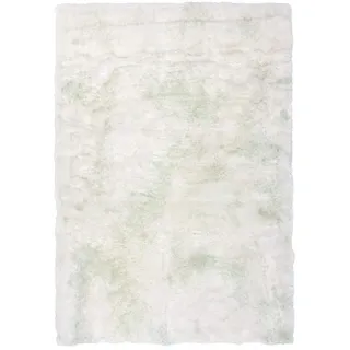 Hochflor Shaggy Teppich Sehr Weich Gemütlich Flauschig Weiß Blau 160x230