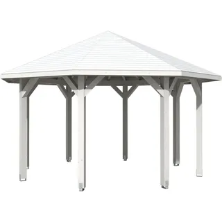 SKANHOLZ Skan Holz Pavillon Nice 2 Leimholz, lasiert in Weiß