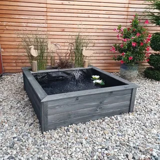 Promadino Hochteich promadino Miniteich Hochteich mit Pflanzzone, grau mit Teic
