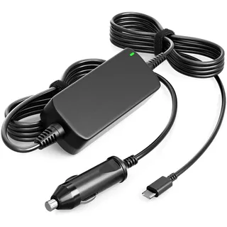 Basicvolt 12V/24V KFZ Laptop Ladegerät USB C 100W Auto Laptop Netzteil Ladekabel für Lenovo ThinkPad HP ASUS Dell Samsung Acer Car Charger