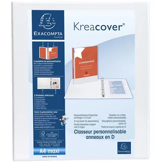 Exacompta Präsentations-Ringbuch DIN A4 2 Ringe 25 mm Weiß