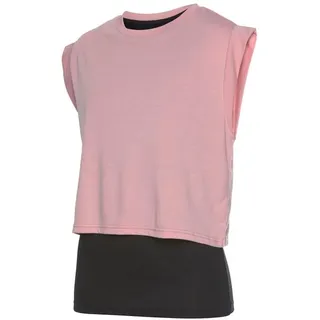 LASCANA ACTIVE 2-in-1-Shirt Damen rosa-schwarz Gr.S (36/38)