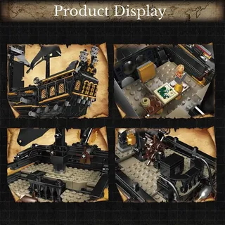 Mould King Schwarzes Piratenschiff Modellbaukasten 13199