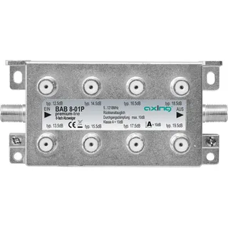 Axing BAB 8-01P 8-fach Abzweiger - 5-1218 MHz