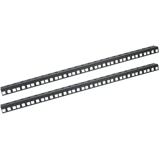 HMF 66812-02 Rackschiene für Serverschrank 2 Stück 10 Zoll, Schwarz