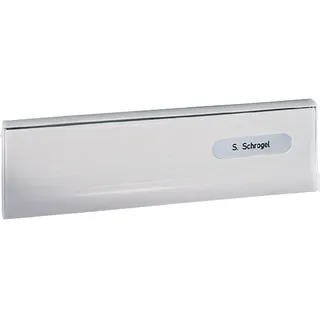 RENZ Einwurfklappe zu Tür-Durchwurfbriefkasten, 370 x 82 mm, silber eloxiert