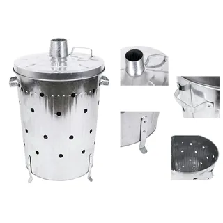 INDA-EXCLUSIV XL Feuertonne verzinkt 75L Verbrennungtonne