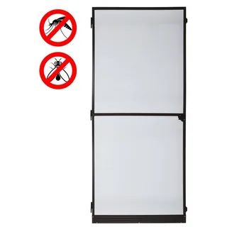 Estexo Fliegengitter Insektenschutz Tür 236 x 240 cm Braun/Grau/Schwarz