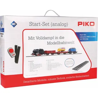 PIKO Start-Set mit Bettung Güterzug 57113 H0