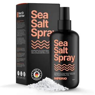 IMPERIO Sea Salt Spray - 250ml Premium Salzwasserspray für vollere Haare & stabile Textur - Perfekte Beach Waves, mehr Volumen & Griffigkeit durch die Power aus dem Meer - Unisex Duft