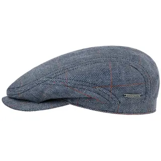 Stetson Flat Cap (1-St) Schirmmütze mit Schirm, Made in the EU blau 55 cm