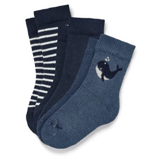 Tchibo - 3 Paar Babysocken - Dunkelblau/Gestreift - Baby - Gr.: 16-18 - blau - 16-18