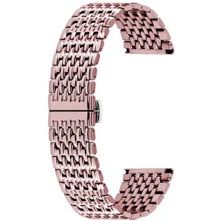 Kai Tian Armband 20mm Edelstahl Uhrenarmband Verjüngt Ersatz Uhrenarmbänder für Frauen Männer Bereitstellungsverschluss Roségold