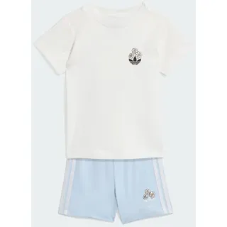 adidas DISNEY SHORT- UND T-SHIRT-SET - White / Multi / Crystal Sky - 74