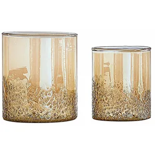 Mirabeau Windlicht Windlicht 2er Set Plélo champagner (2er Set, 2er Set) braun