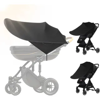 AUVSTAR Kinderwagen für Baby, Markise und Sonnenschutz für Kinderwagen, schwarzer Schutz, Autositz hat ausgezeichneten UV-Schutz