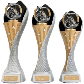 Pokal M Kart Kartsport Gokart Serie AUXON Trophäe mit Gravur