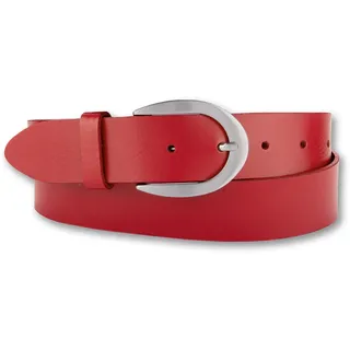 Ledergürtel BERND GÖTZ "Ledergürtel mit stilvoller Schließe in Hufeisenform", Damen, Gr. 100, rot, Rindsleder, Gürtel Ledergürtel