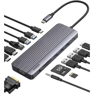 Anker USB-C Hub (14-in-1, Dreifach-Display)