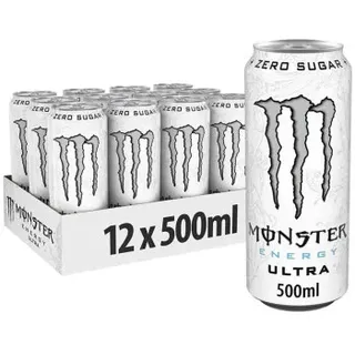Monster Ultra White Zero Sugar Energy Drink 12x 500ml