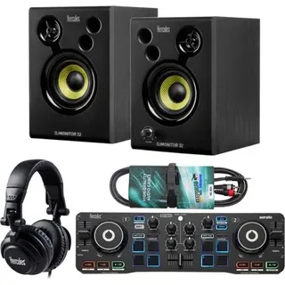 Hercules DJ Starter Kit DJ-Controller Set mit Kabel, DJ Controller